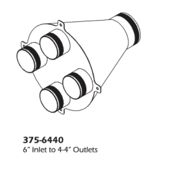 6" Inlet 3-4" Outlet Manifold